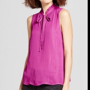 Mossimo Fuchsia Ruffle Tank Top